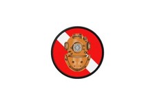Patch Badge Embroidered Iron-On Diving Flag Scuba Diver