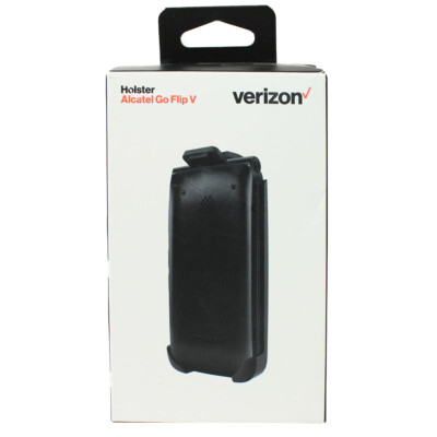 Verizon Holster Phone Case with Belt Clip for Alcatel Go Flip V Black 