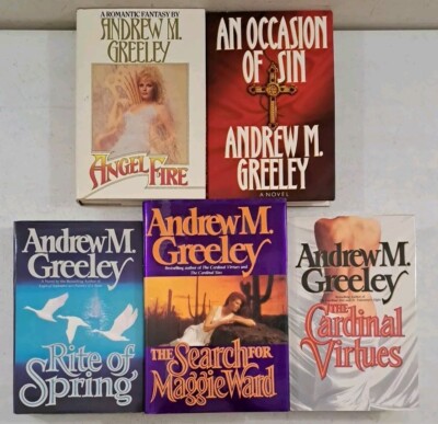 Vintage Lot Of 5 Andrew M Greeley HCDJs-Rite Of Spring-Cardinal Virtues +