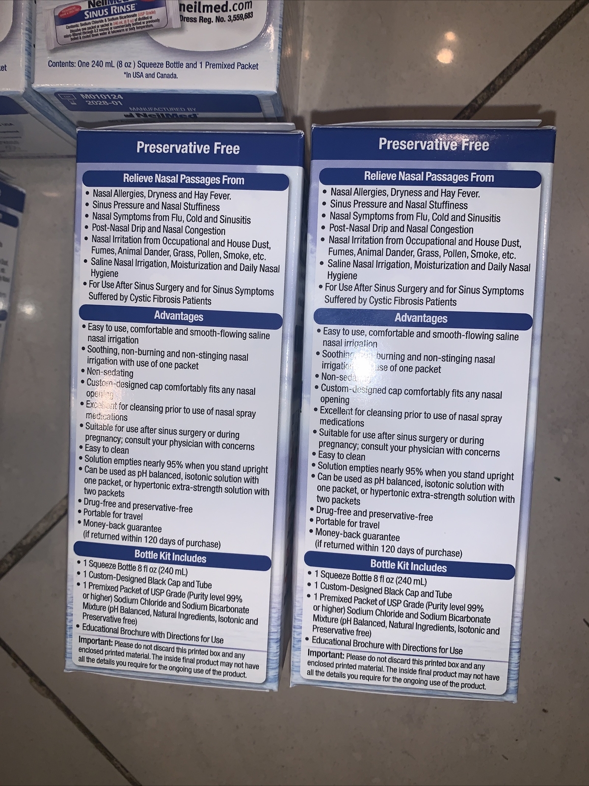 NeilMed Sinus Rinse 5 Boxes Bottles 8 OZ+Packets Expiration 2028 eBay