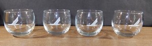 Set of 4 Piedmont Airlines Inflight Rocks Glasses