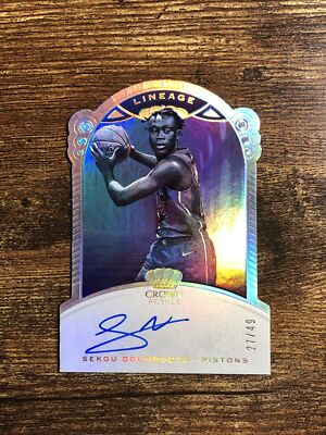 Sekou Doumbouya 2019-20 Crown Royale Lineage Die Cut Auto /49