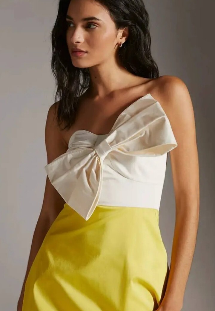Anthropologie Colorblocked Bow Tie Hutch Maxi Dress sz (24W) eBay