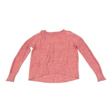 LOFT Small Marled Elliptical Hem Pink Sweater S
