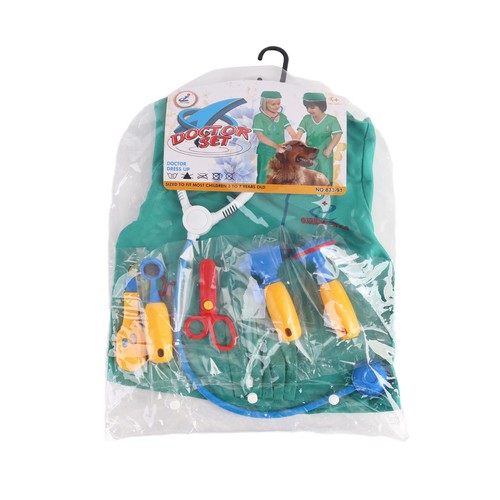 Kids Hospital Nurse Medical Green Costume Fancy Dress Pretend Cosplay - Picture 6 of 6