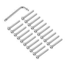 M6x40mm Torx Security Machine Screw 20pcs Pan Head Screws with T30 L-Type Wrench