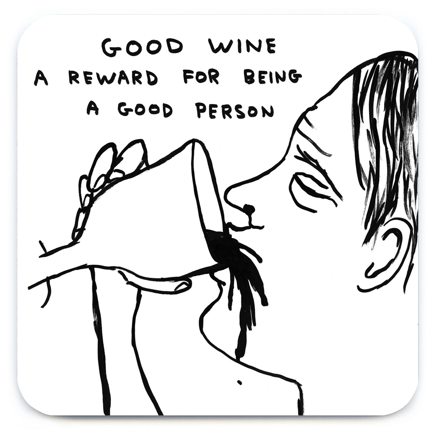 David Shrigley Coaster Drinks Mat Funny Tea Cheeky Humour Novelty Gift