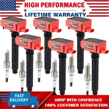 UF807 6 Ignition Coil + 6 Spark Plug for 3.6L 2016-2021 Chrysler Dodge Jeep Ram