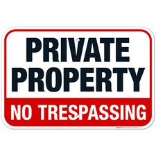 Private Property No Trespassing Sign,