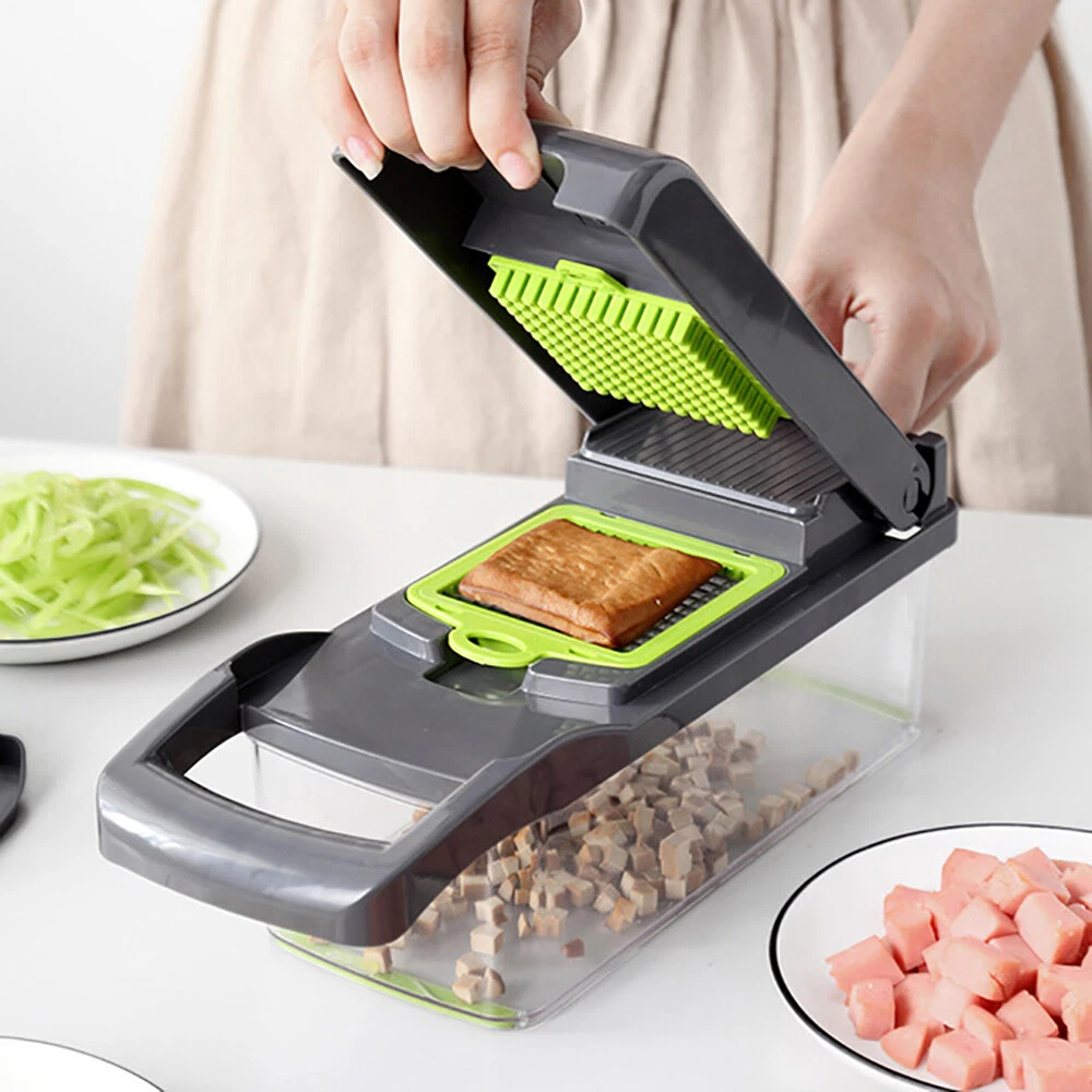 15-In-1 Vegetable Fruit Chopper Cutter Food Onion Veggie Dicer Slicer Kitchen US 15-In-1 Vegetable Fruit Chopper Cutter Food Onion Veggie Dicer Slicer Kitchen US