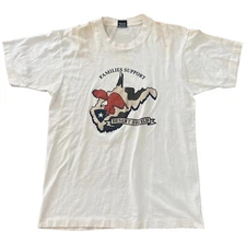 Vintage Desert Shield Shirt Mens Large White Screen Stars Best White Military