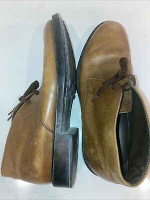 Tods Burgundy Leather Desert Boots Mens 7 Chukka Ankle Boots - Italy