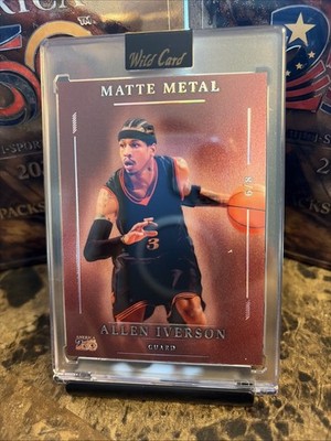 2026 Wild Card Matte Metal America 250 Allen Iverson 6/8 Red Holo - 76ers