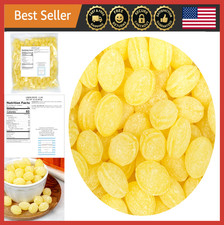 Sour Lemon Hard Candy Drops 2lb Bulk Bag, 144 Pieces, Tart Citrus Sweets