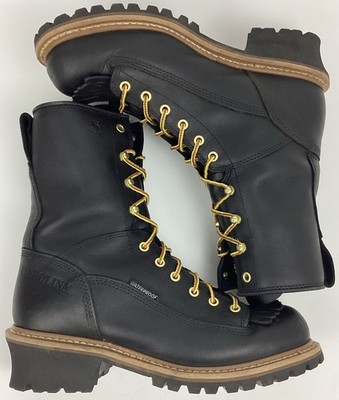 Carolina Spruce Men's 8'' Leather WP Soft Toe Work Boots Black Size 9 D