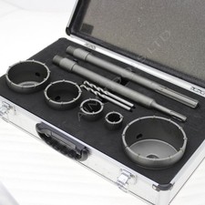 122592 9PC SDS MAX Plus Brick TCT Concrete Hole Saw Core Drill Bits Kit