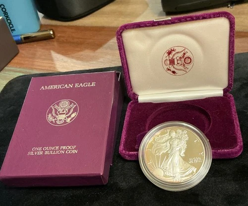 1986 S Silver Dollar American Eagle Liberty One Ounce Proof Bullion Free  Ship