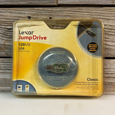 Lexar JumpDrive Classic 128MB Clear USB Flash Drive Keychain Mac/PC