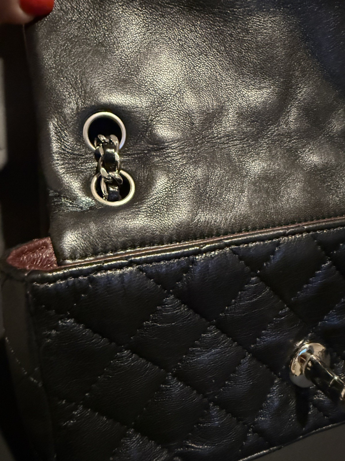 Chanel Extra Mini Classic Flap Bag Black Lambskin SHW *rare* image 9
