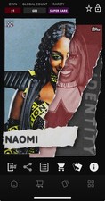 DIGITAL TOPPS WWE SLAM Naomi CULTURE 26 SUPER RARE RED IDENTITY DIE-CUT Read