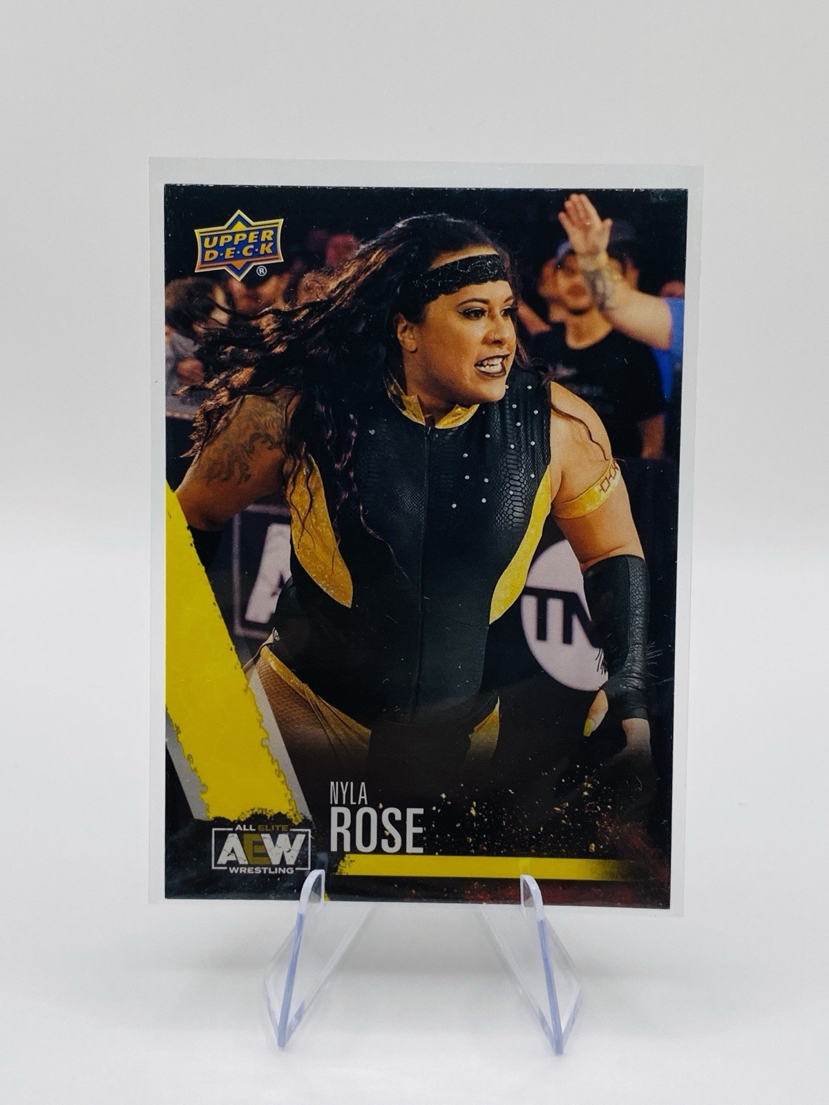 Nyla Rose Upper Deck AEW 2021 Wrestling Base Trading Card #50 Yellow Parallel
