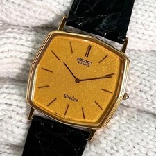 SEIKO DOLCE Gold Glitter Dial Octagon Thin Watch