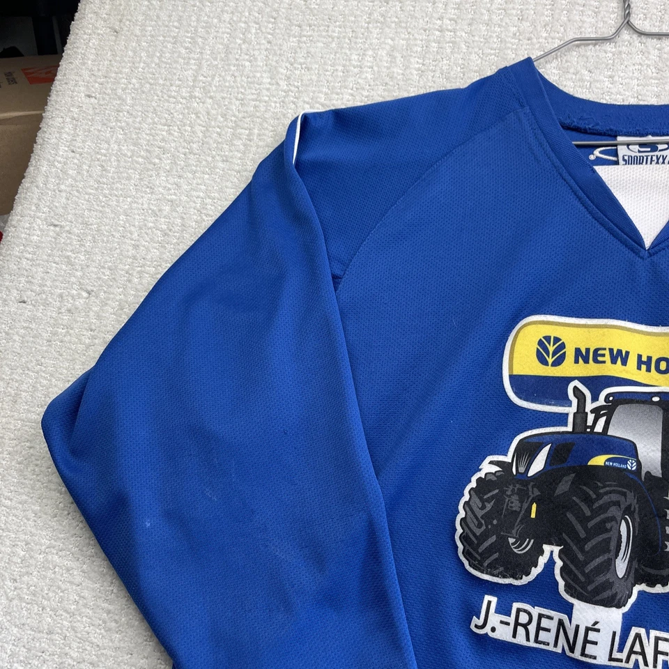 Vintage Y2K New Holland Tractor Hockey Jersey Men’s Sz XXL Blue Farm Equipment Foto 3 de 4