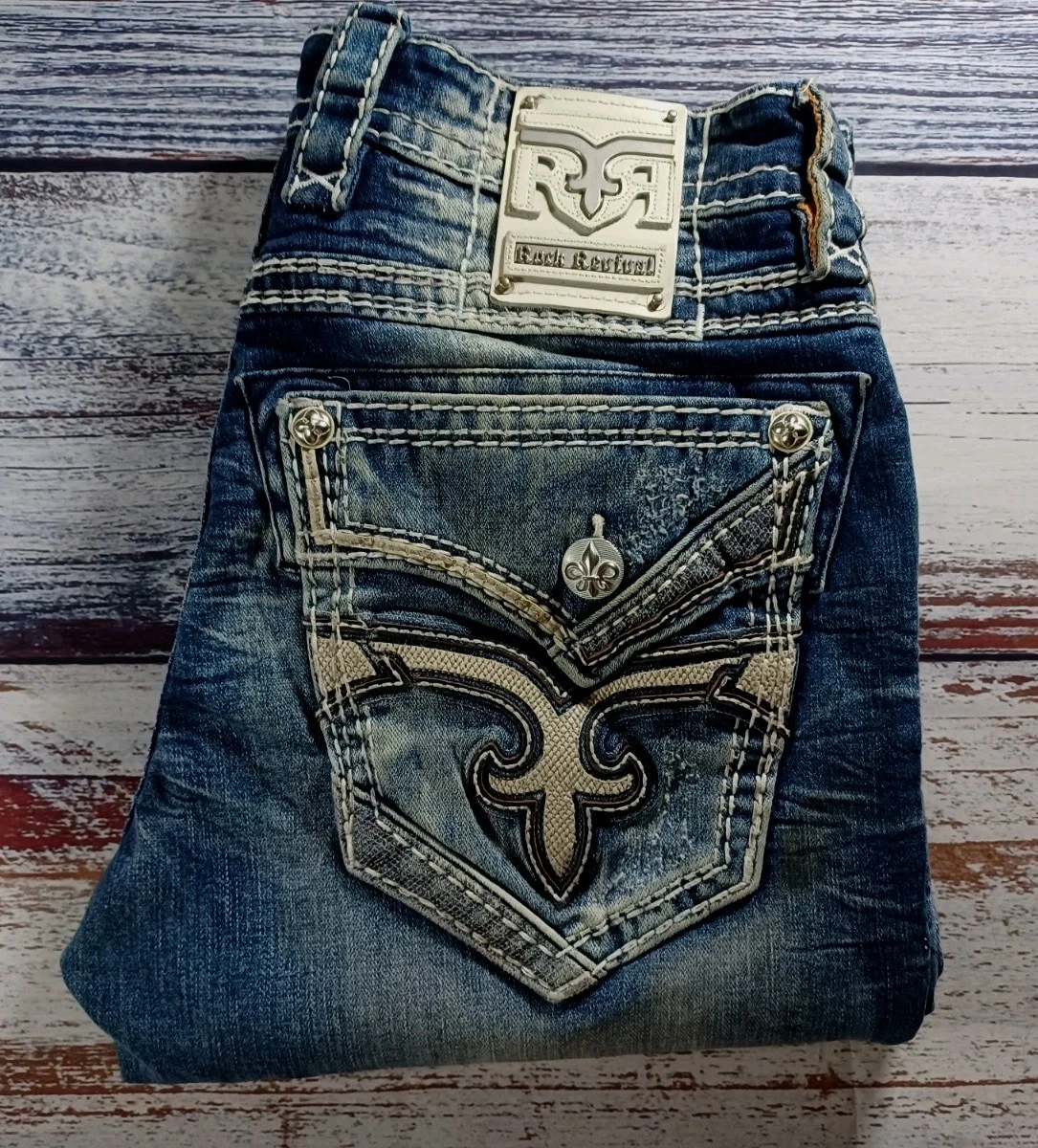 25+ Rock Revival Regular 32 Size Jeans for Men for sale | Updated
