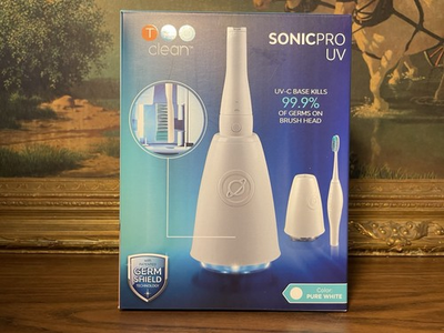 #ad TAO Clean Sonic Pro UV Rechargeable Toothbrush with Sanitizing Cleaning Station $59.00