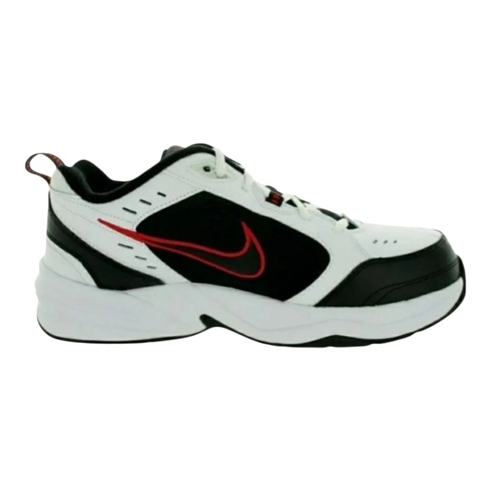 Nike Air Monarch IV Hombres 11 (4E Ancho) Blanco Negro Rojo Universitario 416355-101 - NUEVO Foto 2 de 4