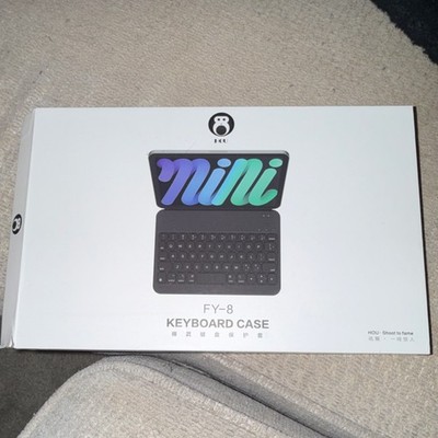 HOU FY-8 Bluetooth Keyboard Case for iPad mini 6, Starry Black, PU Leather