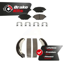 Front Rear Ceramic Brake Pads And Drum Shoes Kit For 2016-2021 Chevrolet Spark