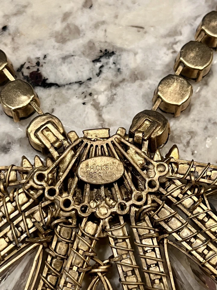 Collar Erickson Beamon Couture Pasarela Cristal Pico Declaración Foto 4 de 4