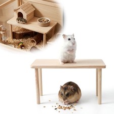 Hamster Play Wooden Platform Stand Cage Accessories Small Animal Syrian Toy