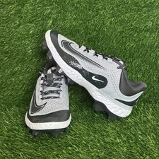 Size 9.5 - Mens Nike Alpha Huarache Elite 4 MCS Grey Baseball Cleats  FD6221-002