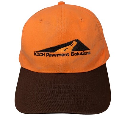 KOCH Pavement Solutions Snapback Hat Orange One Size Embroidered Otto
