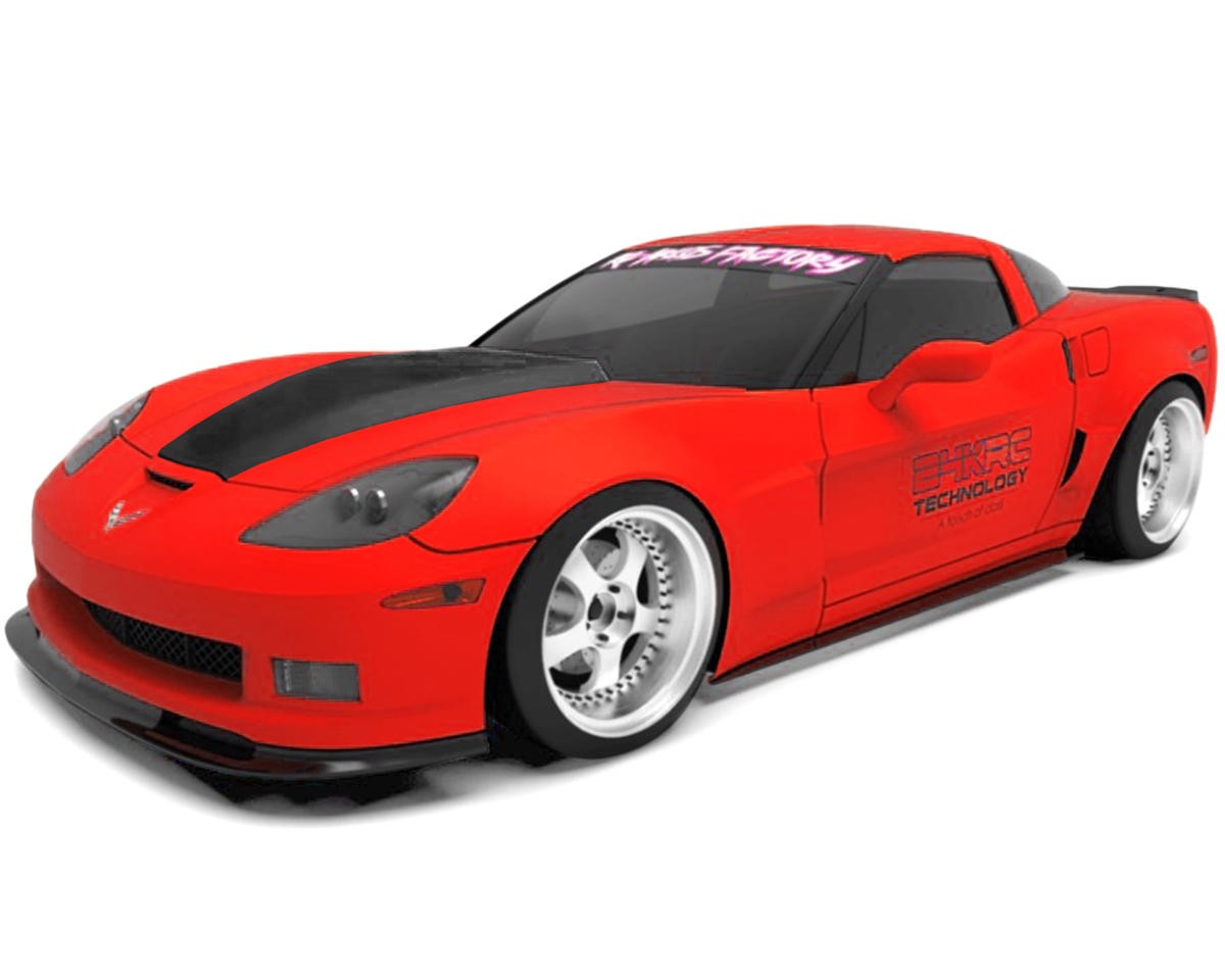 24K RC Technology 1/10 '04 Corvette C6 Z06 Drift Body (Clear