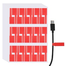 300Set Cable Labels Waterproof Wire Cord Labels Tags Red