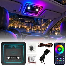 Led App Rgb Roof Dome Light Lamp Car Music Control Atmosphere Interior Ambient