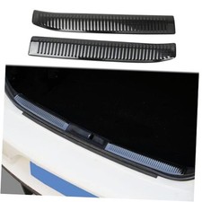 Stainless Steel Rear Bumper Trunk Inner Sill Protector Guard for Dodge Black