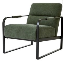 Better Homes  Gardens Wyatt Accent Chair Olive Green Boucl  Metal Frame