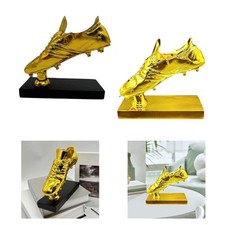Golden Boot Soccer Trophy Resin Trophy Shoe Crafts Birthday Gift Sculpture for