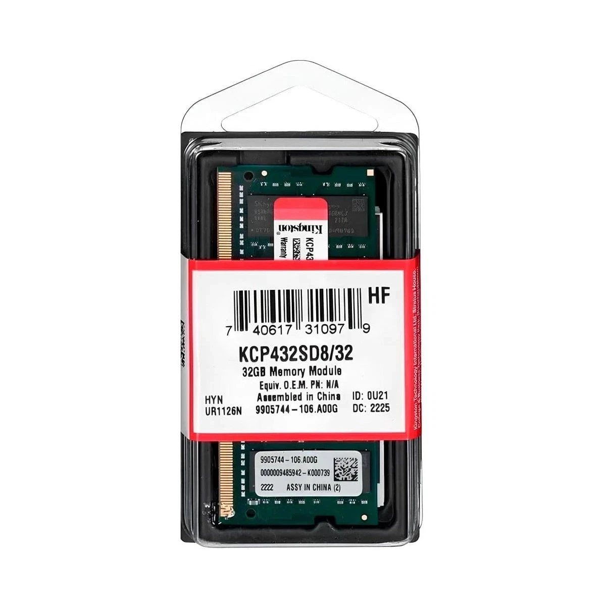 Mémoire RAM Kingston Fury Impact SO-DIMM DDR4 3200 MHz 64 Go 2 X 32 Go Cl20 Noir