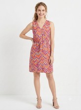 Banana Republic Women's Shirt Dress Size 4 Orange Purple Colorful Casual Party