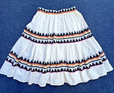 DEVOTION TWINS Aline Tiered Elastic Waist Midi Skirt Medium