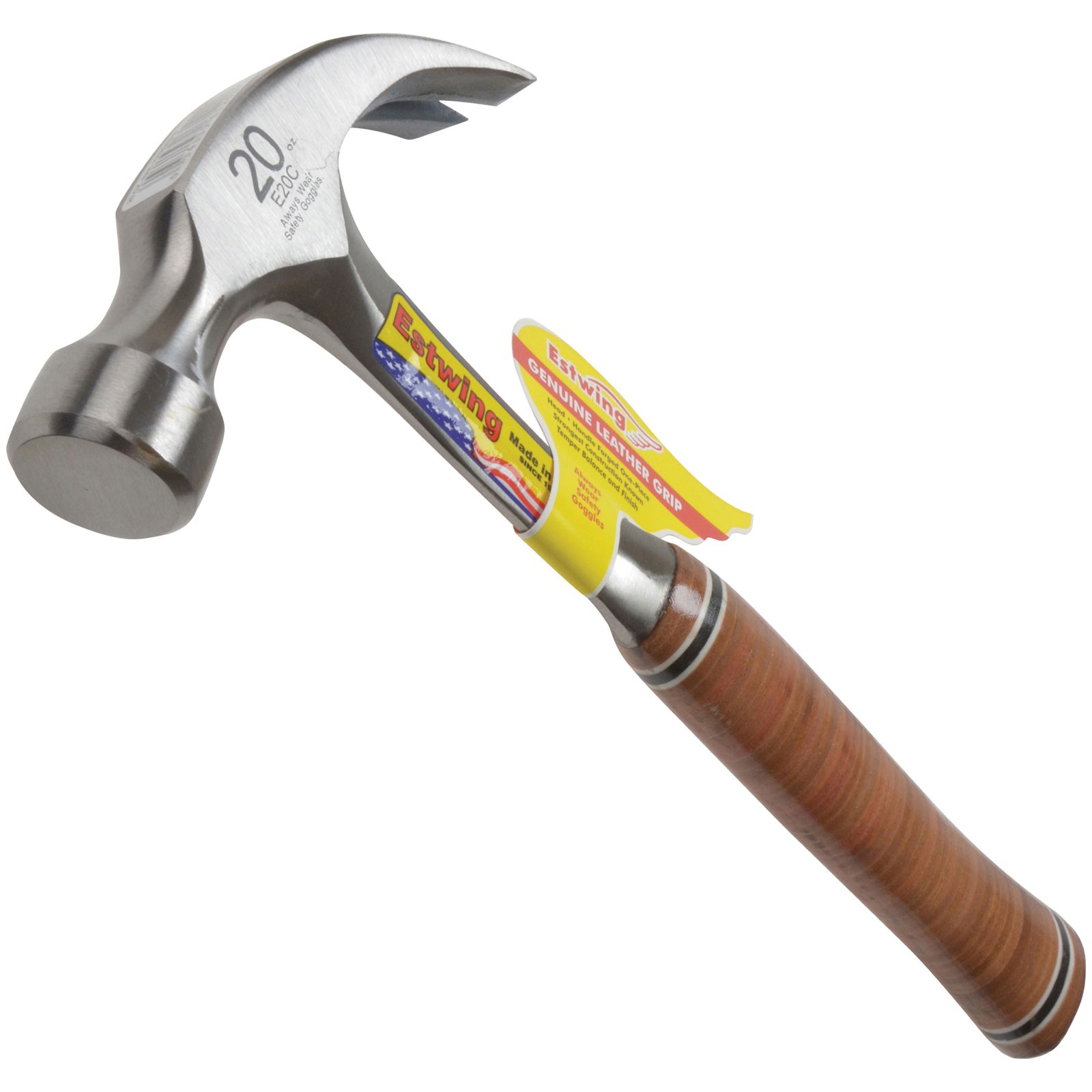 Estwing Curve Claw Hammer - Leather Grip 20oz (567g)