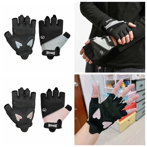 1 Pair Breathable Fitness Gloves Anti-Slip Half Finger Mittens Bodybuilding - Picture 3 of 14
