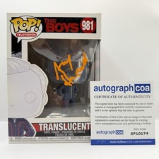 Alex Hassell “The Boys” AUTOGRAPH Translucent 981 Signed Funko Pop ACOA