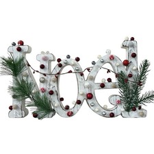 Wooden Christmas Tabletop Sign Rustic NOEL Farmhouse Holiday Decor 14  Handmade