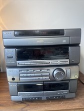 AIWA CX-ZR 325 Audio System W/ 5 Disc CD Dual Tape Deck and Radio. NO SPEAKERS